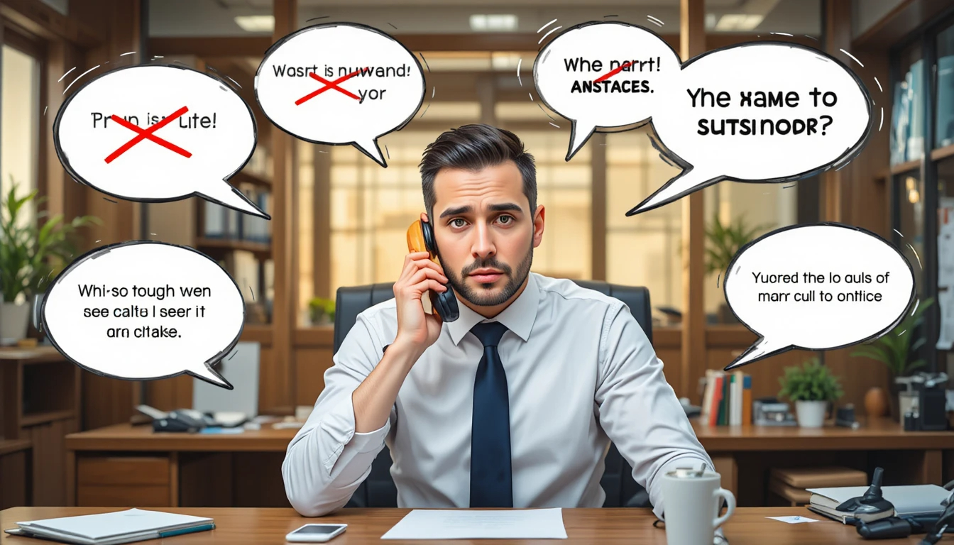 Israeli businessman at desk looking frustrated while holding phone