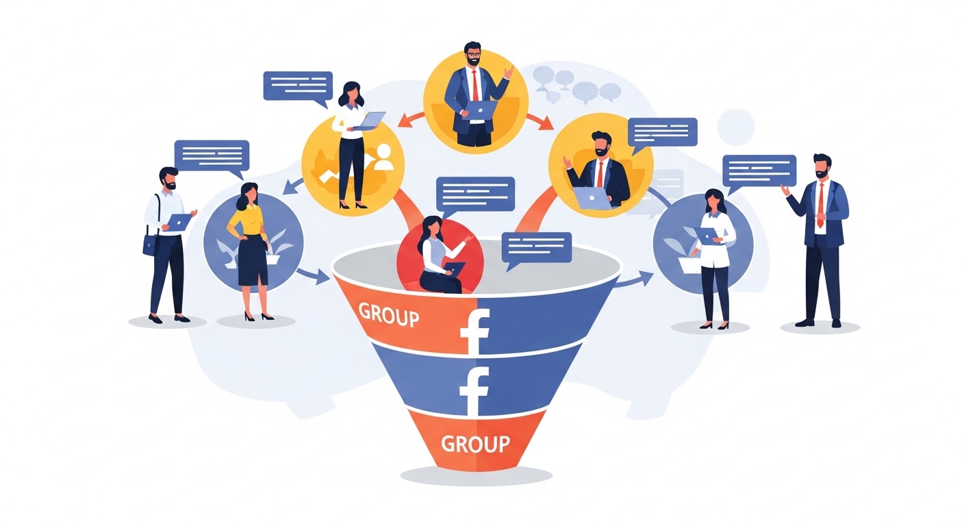 איך לבנות משפך מכירה ב-Facebook Groups